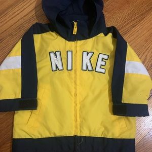 Little Boys Navy & Yellow Nike Windbreaker